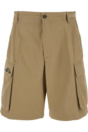 Dsquared2 Icon New Generation Beige Cargo Shorts In Cotton Man