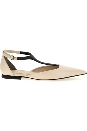 Brunello Cucinelli Leather Sandals With Monili Detail On The Front