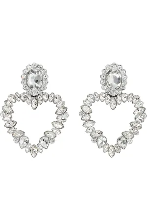 Self-Portrait Crystal Heart Earrings