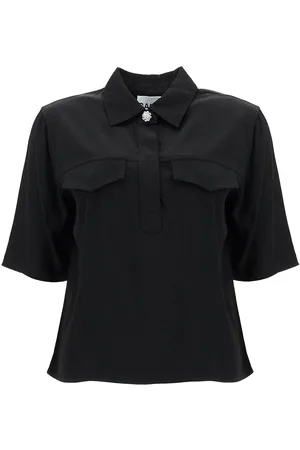 Ganni Twill And Viscose Shirt
