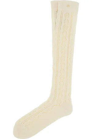 VALENTINO Ivory Cotton Socks
