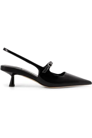 Jimmy Choo Patent Leather Slingback With Back Monogram