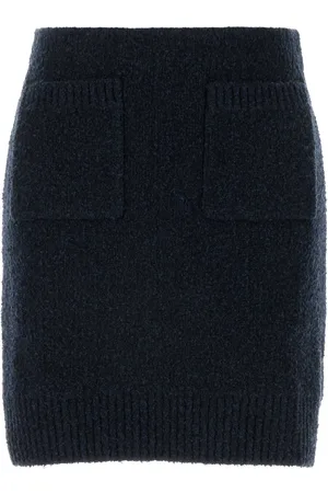 Bottega Veneta Midnight Blue Bouclã Mini Skirt