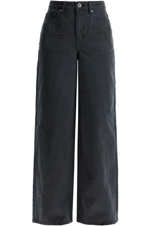 Self-Portrait Grey Cotton Jeans