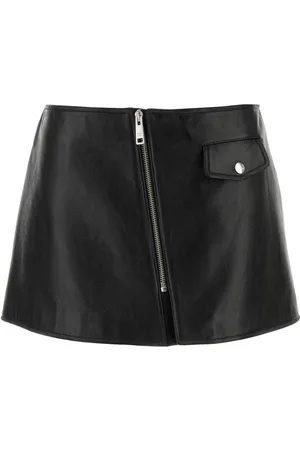 Prada Black Leather Mini Skirt