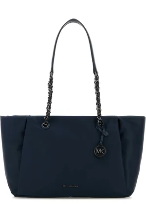 Michael Kors Blue Nylon Small Georgia Shopping Bag