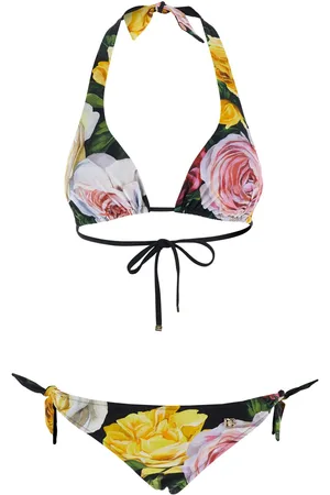 Dolce & Gabbana Peonie Pink Polyamide Blend Bikini