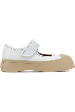 Marni White Leather Mary Jane Sneakers