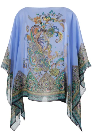 Etro Paisley Print Silk Cape
