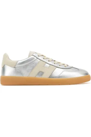 Hogan Silver Leather Cool Sneakers