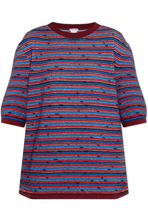Bottega Veneta Striped Pattern Crewneck T-shirt