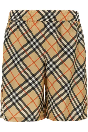 Burberry Check Silk Bermuda Shorts