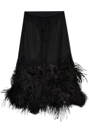 The Attico Embroidered Midi Skirt