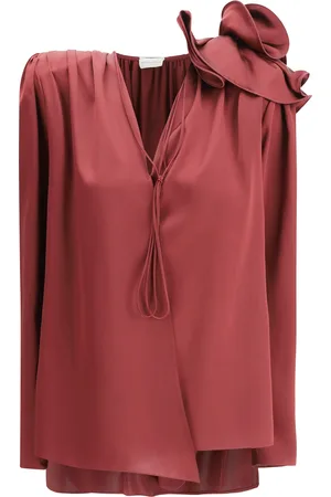 MAGDA BUTRYM Silk Blouse With Rose Detail