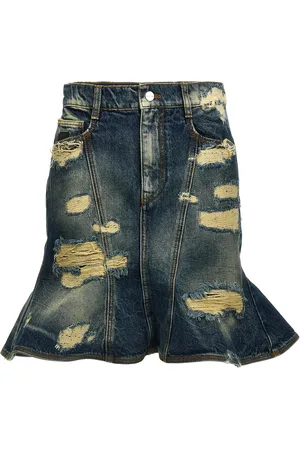 Marc Jacobs The Rip And Repair Straight Jean Skirt