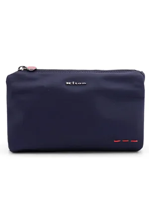 Kiton Nylon Beauty Case With Metal Logo