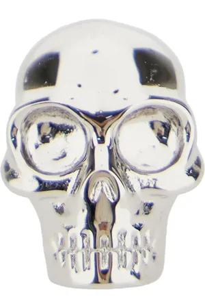 Alexander McQueen Colored Earring With Skull In Polished Brass Man