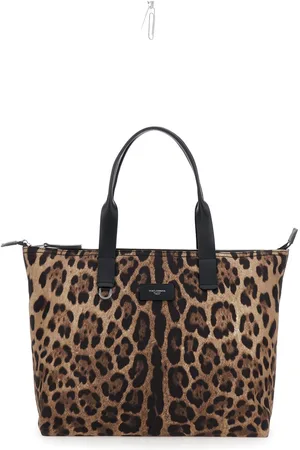 Dolce & Gabbana Logo Leopard Shopping Bag