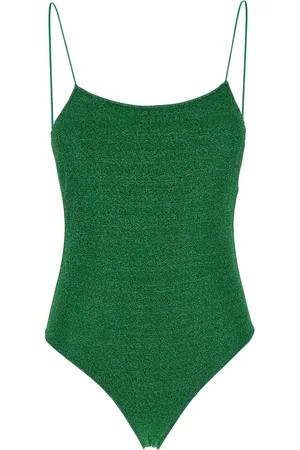 Oseree Lumière Maillot Swimsuit With Open Back In Lurex Woman