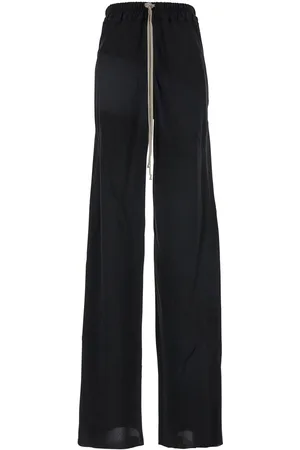 Rick Owens Wide Leg Pants In Tech Fabric Woman