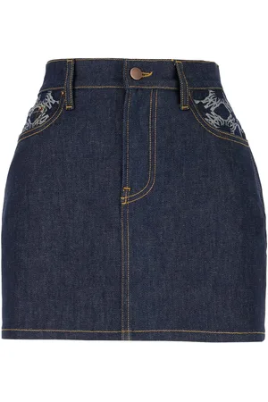 AMIRI Blue Denim Mini Skirt