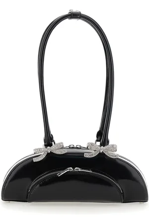 Self-Portrait Leather Curved Shoulder Bag