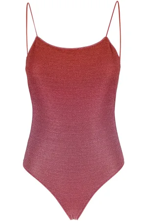 Oseree Lumière Maillot Swimsuit With Open Back In Lurex Woman