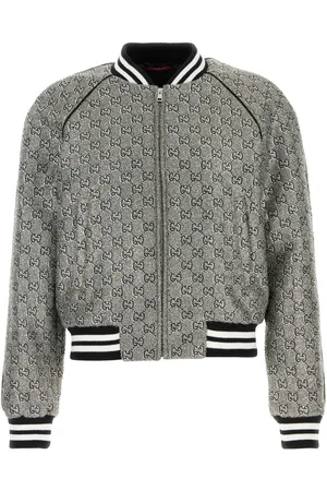 Gucci Embellished Tweed Bomber Jacket
