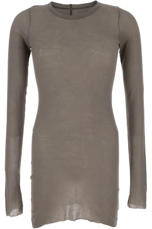 Rick Owens Long-sleeve T-shirt In Viscose And Silk Blend Man