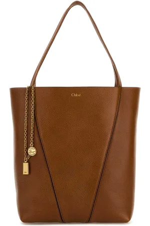Chloé Caramel Leather Spin Shopping Bag