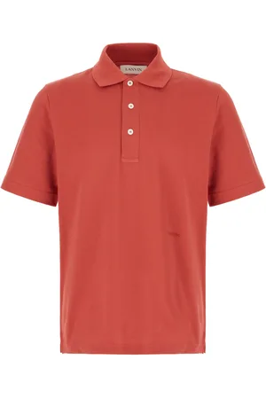 Lanvin Brick Piquet Polo Shirt