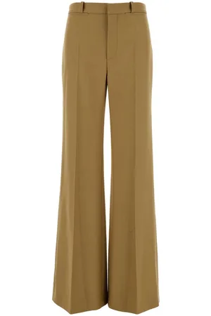 Chloé Khaki Wool Palazzo Pant