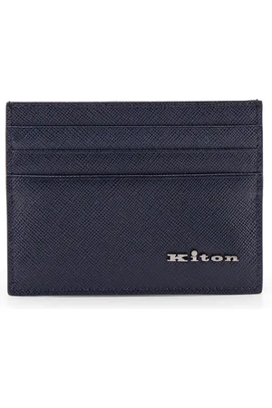Kiton Leather Card Holder With Metal Logo