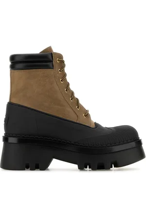Chloé Two-tone Nabuk And Rubber Phoenix Ankle Boots