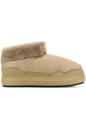 Chloé Beige Fabric Ankle Boots