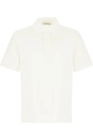 Lanvin White Piquet Polo Shirt