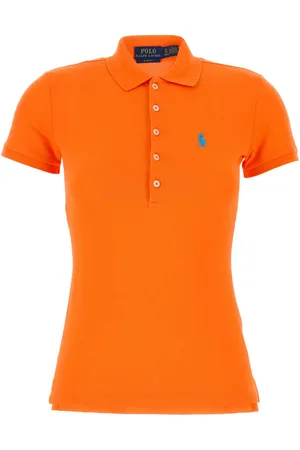 Ralph Lauren Fluo Orange Stretch Piquet Polo Shirt