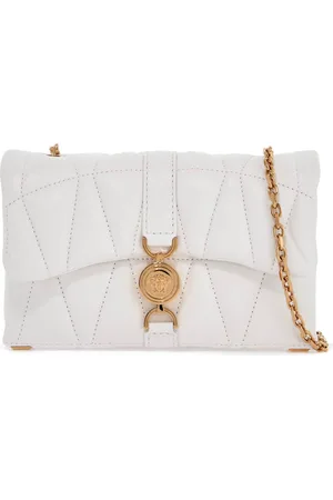 VERSACE Cleio Small White Leather Crossbody Bag