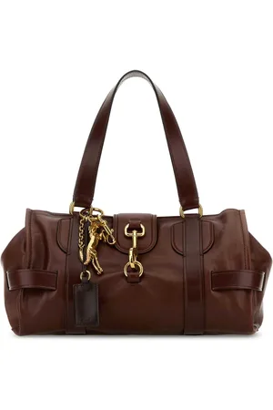Chloé Brown Leather Kerala 25 Shopping Bag