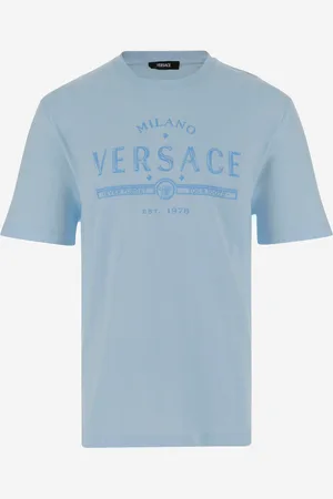 VERSACE Cotton T-shirt With Logo