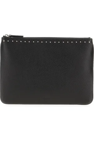 VALENTINO GARAVANI Black Leather Pouch