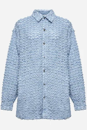 Stella McCartney Light Blue Bouclé Denim Shirt