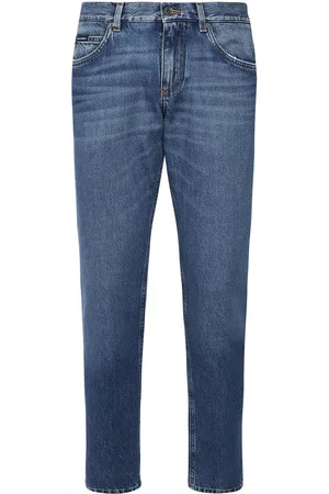 Dolce & Gabbana Logo Embroidered Slim-fit Jeans