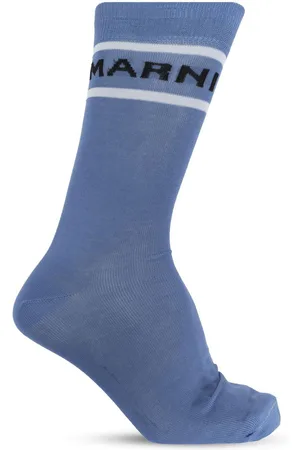 Marni Contrast-trim Logo Intarsia Socks
