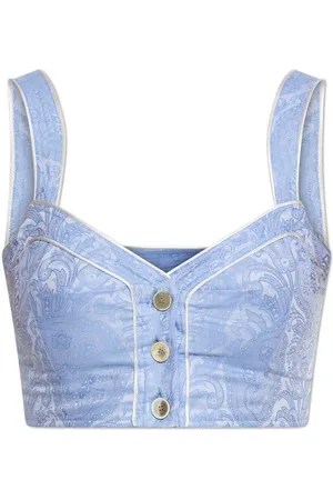Etro Printed Short Strappy Top