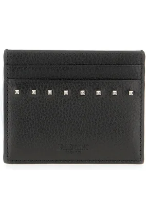 VALENTINO GARAVANI Black Leather Card Holder