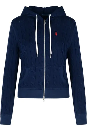 Ralph Lauren Logo Embroidered Drawstring Zipped Hoodie