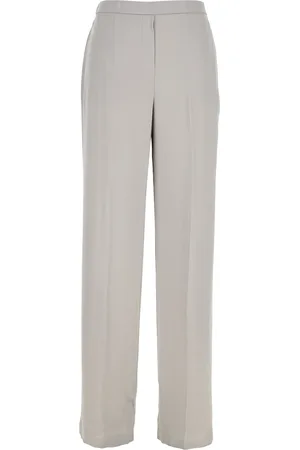 THEORY Metallic Pants With Rear Elastic Waist And Wide Leg In Silk Woman