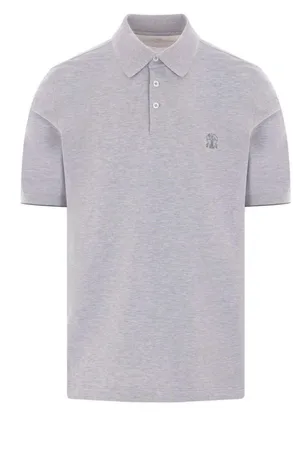 Brunello Cucinelli Logo Detailed Short-sleeved Polo Shirt