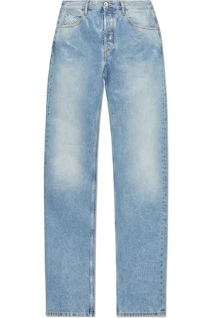 The Attico Logo Embroidered Distressed Jeans